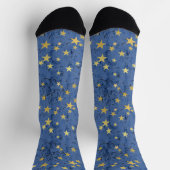 Sterne auf Blau Socken (Oben)