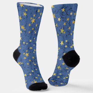 Sterne auf Blau Socken