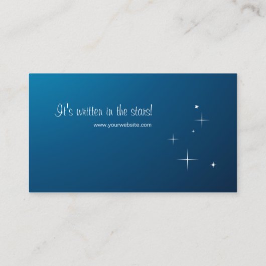Sterne auf blauer Visitenkarte (Rückseite)