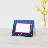 Sterne auf Blue Gradient & Red Border Note Card Karte (Gelbe Blume)
