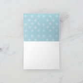Sterne auf Blue Monogram oder Name Custom Dankeskarte (Innenseite)