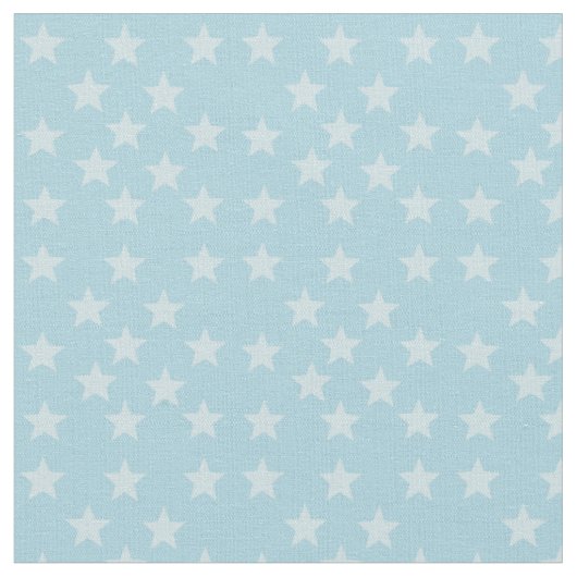 Sterne auf Blue Monogram oder Name Custom Fabric Stoff (Nahaufnahme)