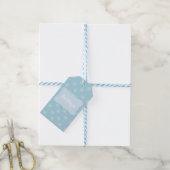 Sterne auf Blue Monogram oder Name Custom Geschenkanhänger (Mit Garn)