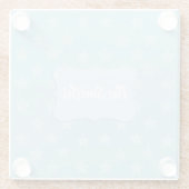 Sterne auf Blue Monogram oder Name Custom Glasuntersetzer (Rückseite)