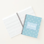 Sterne auf Blue Monogram oder Name Custom Notizblock (Innenseite)
