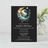 Sterne auf dem Mond Einladung (Stehend Vorderseite)