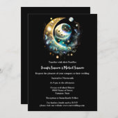 Sterne auf dem Mond Einladung (Vorne/Hinten)