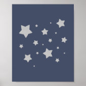 Sterne auf dem Nachtposter des Kinderzimmers Poster (Vorne)