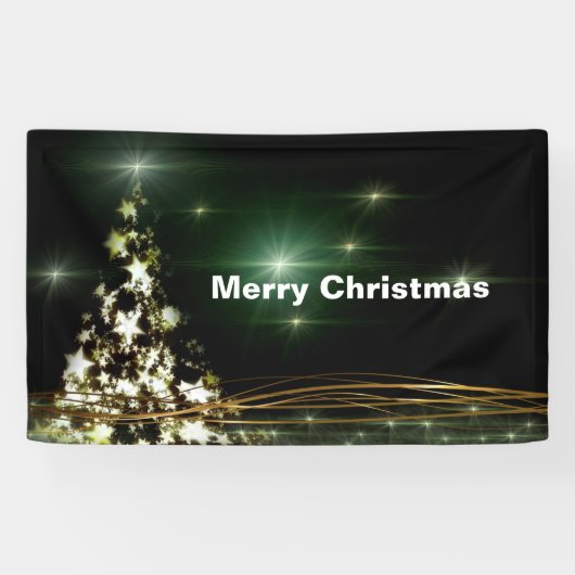 Sterne auf dem Weihnachtsbaum Night Sky 3' x 5' Ba Banner (Horizontal)