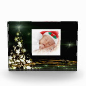 Sterne auf dem Weihnachtsbaum Night Sky Foto Block (Vorderseite)