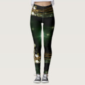 Sterne auf den Leggings der Weihnachtsbaum-Nacht D (Vorderseite)