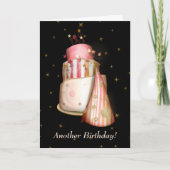 Sterne auf der Black Birthday Images Card Karte (Vorderseite)