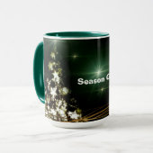 Sterne auf der Weihnachtsbaum-Night Sky Combo-Tass Tasse (Vorderseite Links)