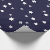 Sterne auf Dunkelblau Geschenkpapier (Ecke)