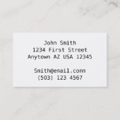 Sterne auf dunkelblauem Hintergrund Visitenkarte (Rückseite)