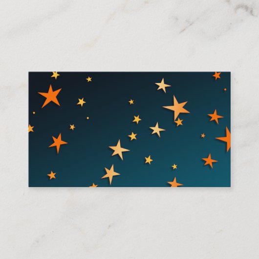 Sterne auf dunkelblauem Hintergrund Visitenkarte (Vorderseite)