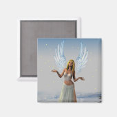 Sterne auf einem Engel fallen (Magnet) Magnet (Vorderseite/Rückseite)