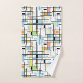 Sterne auf einem karierten Hintergrund. Badhandtuch Set (Handtuch)