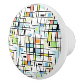 Sterne auf einem karierten Hintergrund. Keramikknauf (Rechts)