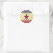 Sterne auf Flagge Runder Aufkleber (Tasche)