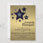 Sterne auf Goldgeschäfts-Ereignis-Party laden ein Einladung (Vorderseite)