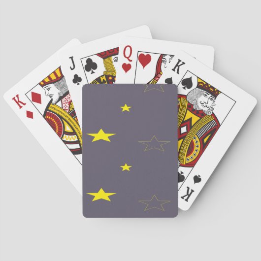 Sterne auf Holzkohle Spielkarten (Rückseite)