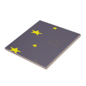 Sterne auf Holzkohlefarben Fliese (Seite)