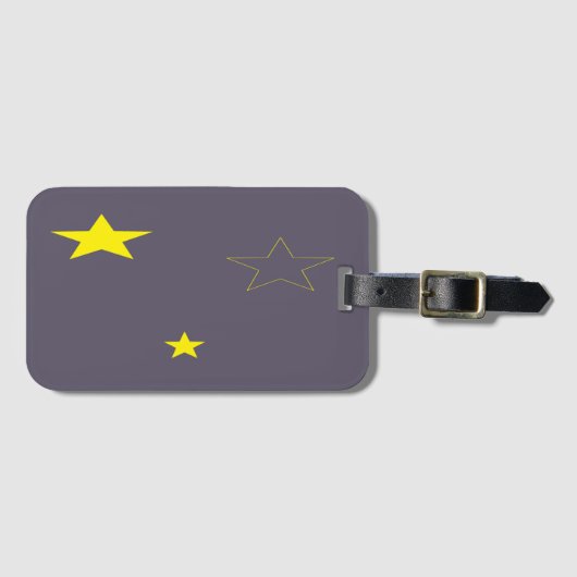 Sterne auf Holzkohlefarben Gepäckanhänger (Vorderseite (Horizontal))