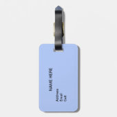 Sterne auf Navy Blue Milky Way Galaxy Gepäckanhänger (Rückseite vertikal)