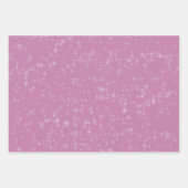 Sterne auf rosa Hintergrundwrapping Paper Flat She Geschenkpapier Set (Vorderseite)