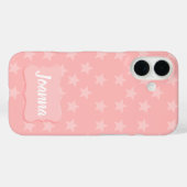 Sterne auf rosa Monogram oder Name Custom Case-Mate iPhone Hülle (Rückseite (Horizontal))