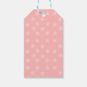 Sterne auf rosa Monogram oder Name Custom Geschenkanhänger (Rückseite)