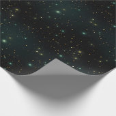 Sterne auf Schwarz Geschenkpapier (Ecke)