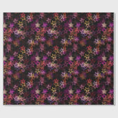 Sterne auf schwarz geschenkpapier (Flach)