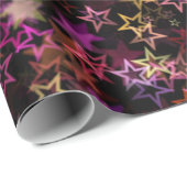 Sterne auf schwarz geschenkpapier (Rolleneckpunkt)