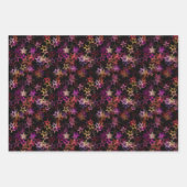 Sterne auf schwarz geschenkpapier set (Vorderseite 2)