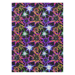 Sterne auf schwarz. tischdecke