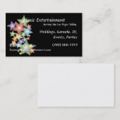 Sterne auf schwarzem Hintergrund Visitenkarte (Vorne/Hinten)