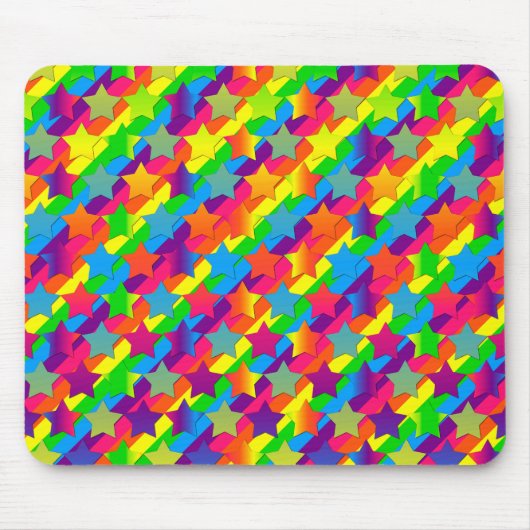 Sterne auf Streifen-Computer-Mousepad Mousepad (Vorne)