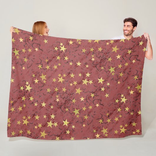 Sterne auf verschiedenen Farben Fleece Decke (Beispiel)
