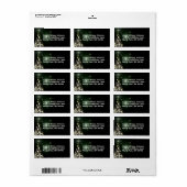 Sterne auf Weihnachten Tree Night Sky Mitternacht  Adressaufkleber (Vorne)