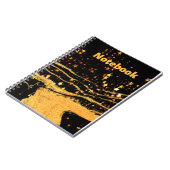 Sterne aus schwarzem und goldenen Gold Notizblock (Linke Seite)