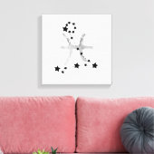 Sterne aus schwarzem und silberfarbenem Sternbild Leinwanddruck (Insitu (Wohnzimmer))