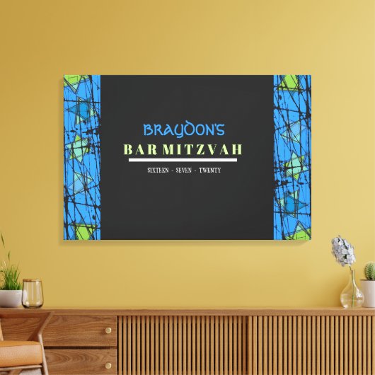 STERNE Bar Bat Mitzvah Sign in Board Leinwanddruck (Insitu (Wohnzimmer))