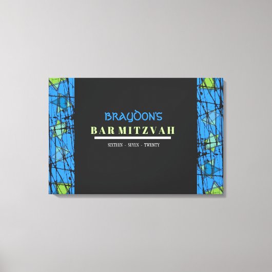 STERNE Bar Bat Mitzvah Sign in Board Leinwanddruck (Vorderseite)