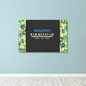 STERNE Bar Bat Mitzvah Sign in Board Leinwanddruck (Insitu (Holzboden))