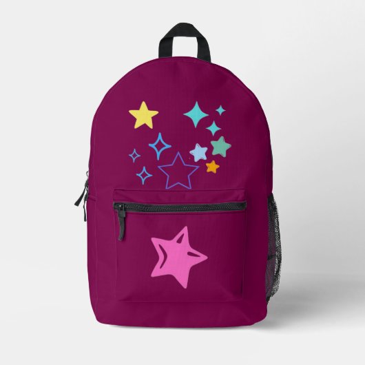 Sterne Bedruckter Rucksack (Vorderseite)