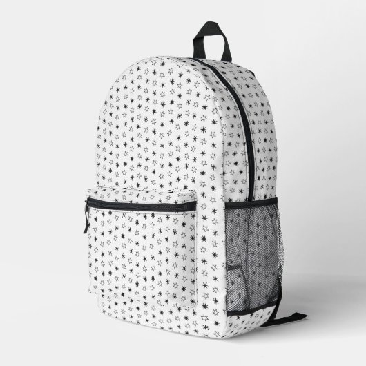 Sterne Bedruckter Rucksack (Rückseitige Ecke Rechts)
