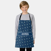 Sterne Blaupfirsichminimales Muster Schürze (Getragen)