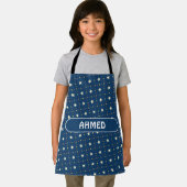 Sterne Blaupfirsichminimales Muster Schürze (Insitu)